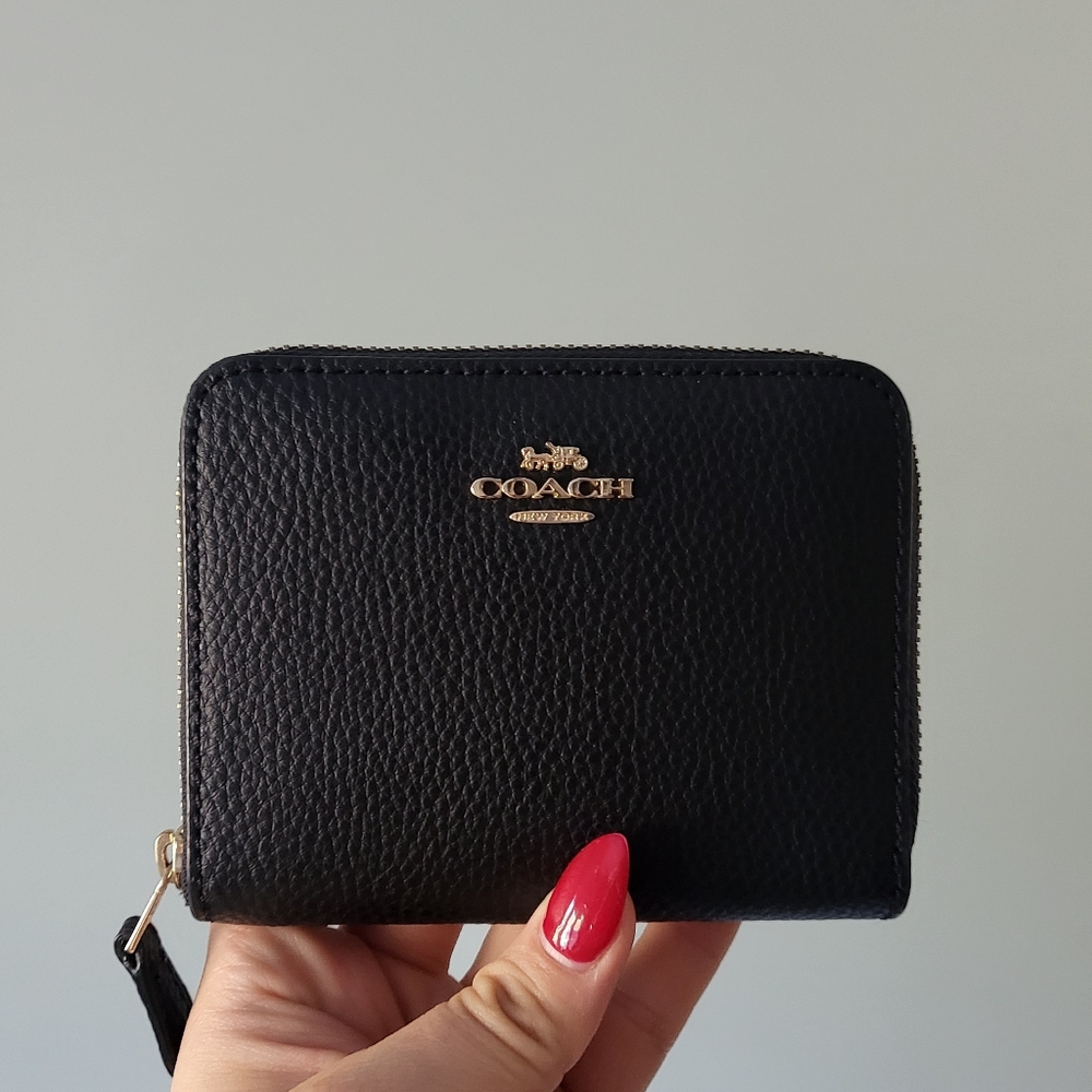 Coach Small Zip Wallet in Black